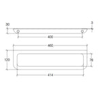 Porta asciugamani da parete in acciaio inox lucido Lineabeta collezione Roersa cm 46