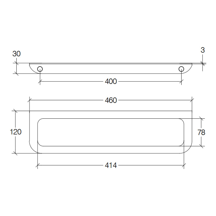 Porta asciugamani da parete in acciaio inox satinato Lineabeta collezione Roersa cm 46