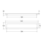 Porta asciugamani da parete in acciaio inox lucido Lineabeta collezione Roersa cm 64