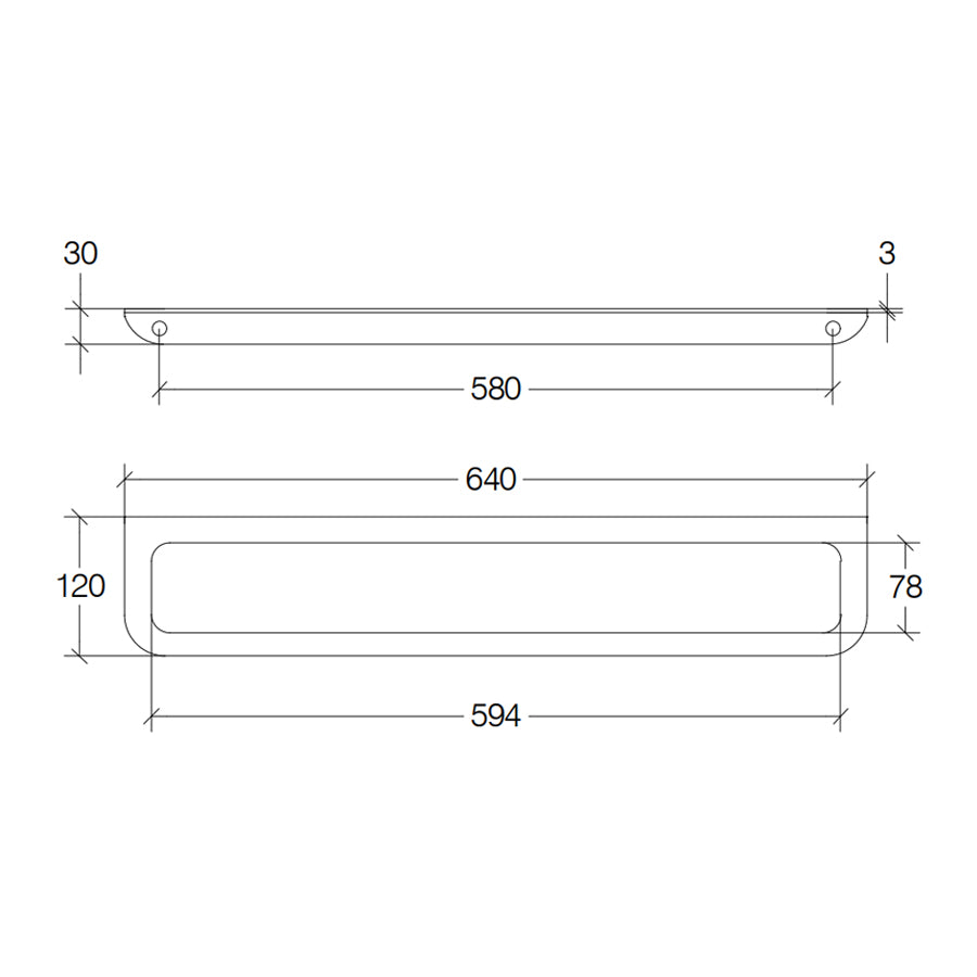 Porta asciugamani da parete in acciaio inox lucido Lineabeta collezione Roersa cm 64