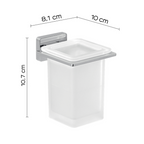 Portaspazzolini a muro in Acciaio Inox di Gedy modello Atena - Cromato