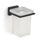 Portaspazzolini a muro in Acciaio Inox di Gedy modello Atena - Nero Matt