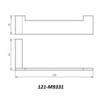 Porta rotolo aperto linea Maela in ottone cromato fissaggio con viti incluse