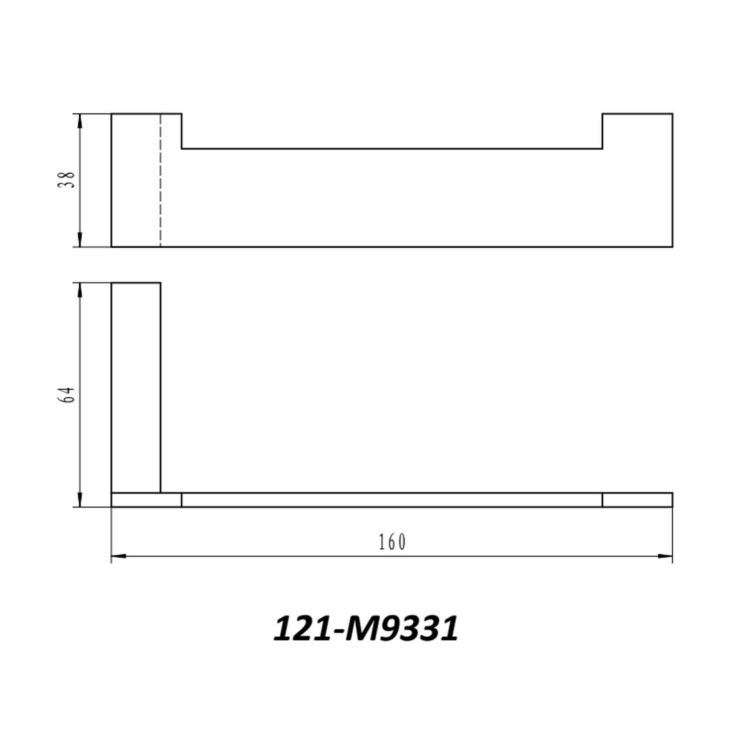 Porta rotolo aperto linea Maela in ottone cromato fissaggio con viti incluse