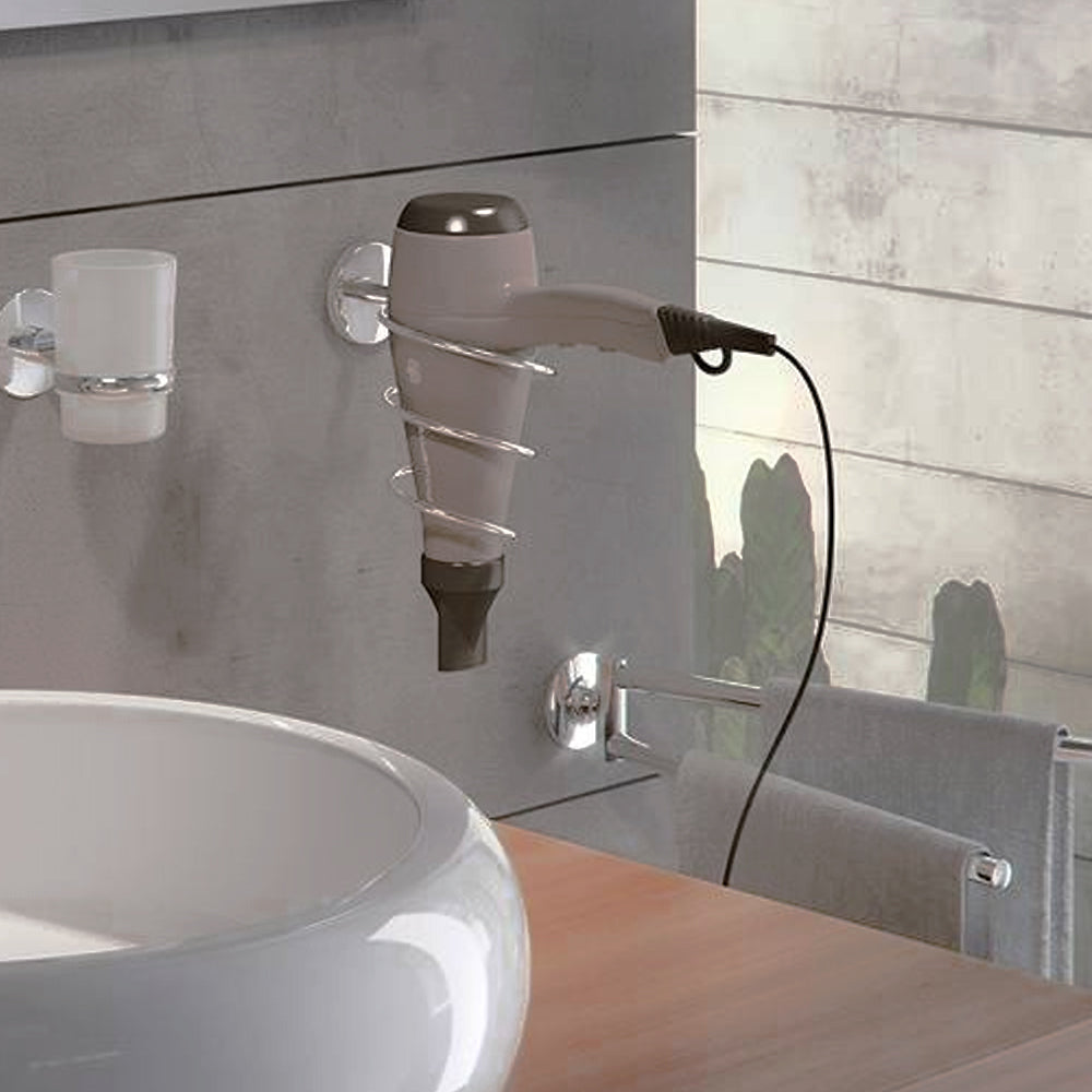 Porta asciugacapelli Gedy Eros in acciaio inox