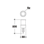 Bicchiere portaspazzolini in ceramica con supporto in ottone cromato installazione a parete collezione Paestum Globo