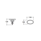Portasapone con piatto in ceramica e supporto in ottone cromato installazione a parete collezione Paestum Globo