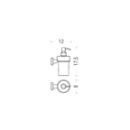 Dispenser Sapone in ottone cromato con Contenitore in vetro satinato Colombo Design collezione Basic Con fissaggio a tassello