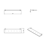 Mensola a muro in acciaio inox lucido della collezione 'Logic' by Cosmic 10