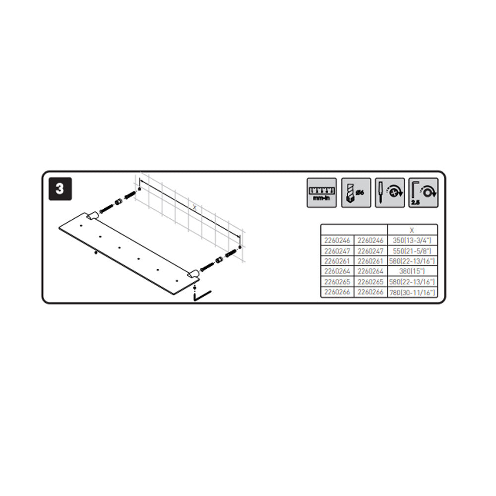 Mensola a muro in acciaio inossidabile della collezione 'Logic' by Cosmic 10