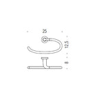 Portasalviette ad Anello Nero Opaco Colombo Design collezione Basic Con fissaggio a tassello e ad incollo con kit opzionale