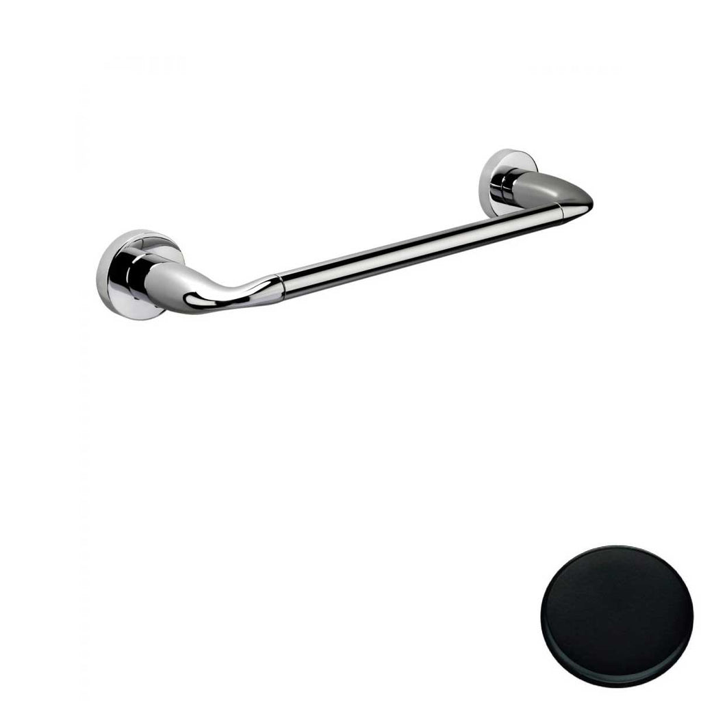 Porta salviette cm 46 Nero Opaco Colombo Design collezione Basic Con fissaggio a tassello e ad incollo con kit opzionale