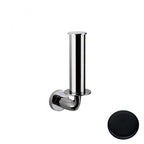 Portarotolo Verticale Nero Opaco Colombo Design collezione Basic Con fissaggio a tassello e ad incollo con kit opzionale