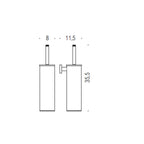 Porta scopino a muro Nero Opaco Colombo Design collezione Basic Con fissaggio a tassello e ad incollo con kit opzionale