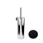 Porta scopino a muro Nero Opaco Colombo Design collezione Basic Con fissaggio a tassello e ad incollo con kit opzionale