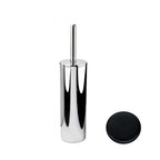 Porta scopino da appoggio Nero Opaco Colombo Design collezione Basic Con fissaggio a tassello e ad incollo con kit opzionale