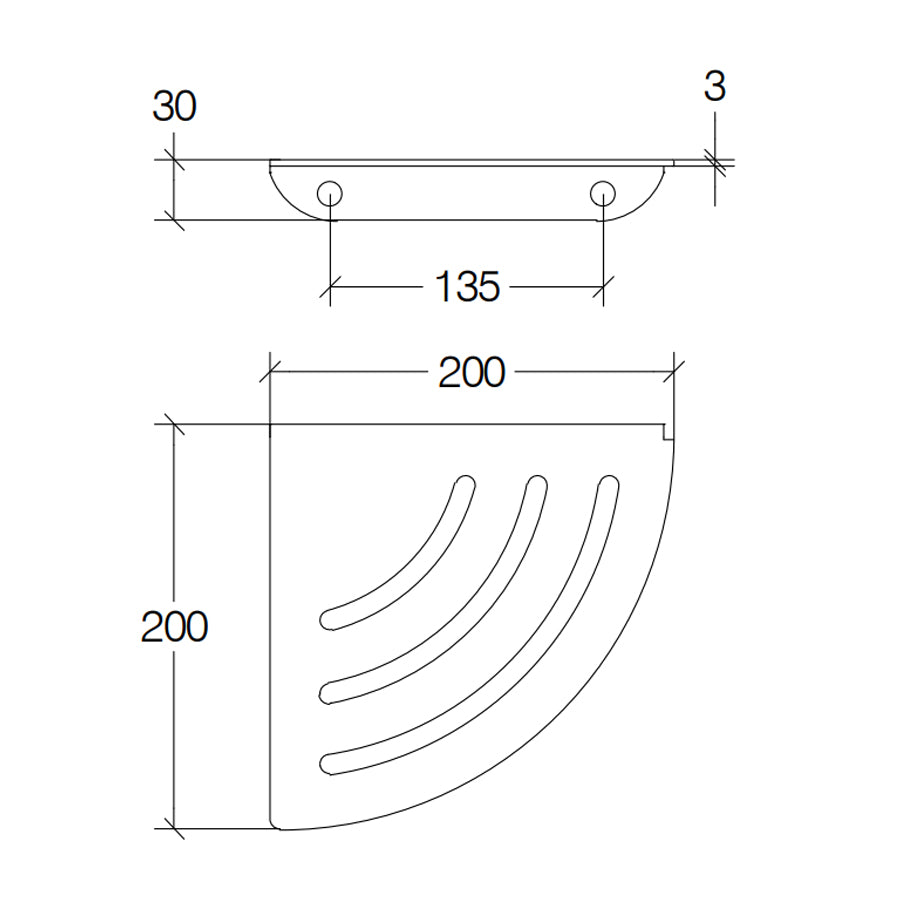 Mensola angolare per doccia in acciaio Lineabeta collezione Roersa - Lucida