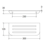 Mensola doccia in acciaio inox Lucido Lineabeta collezione Roersa da cm 30