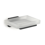 Portasapone a muro in Acciaio Inox Gedy modello Atena - Nero Matt
