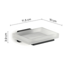 Portasapone a muro in Acciaio Inox Gedy modello Atena - Nero Matt