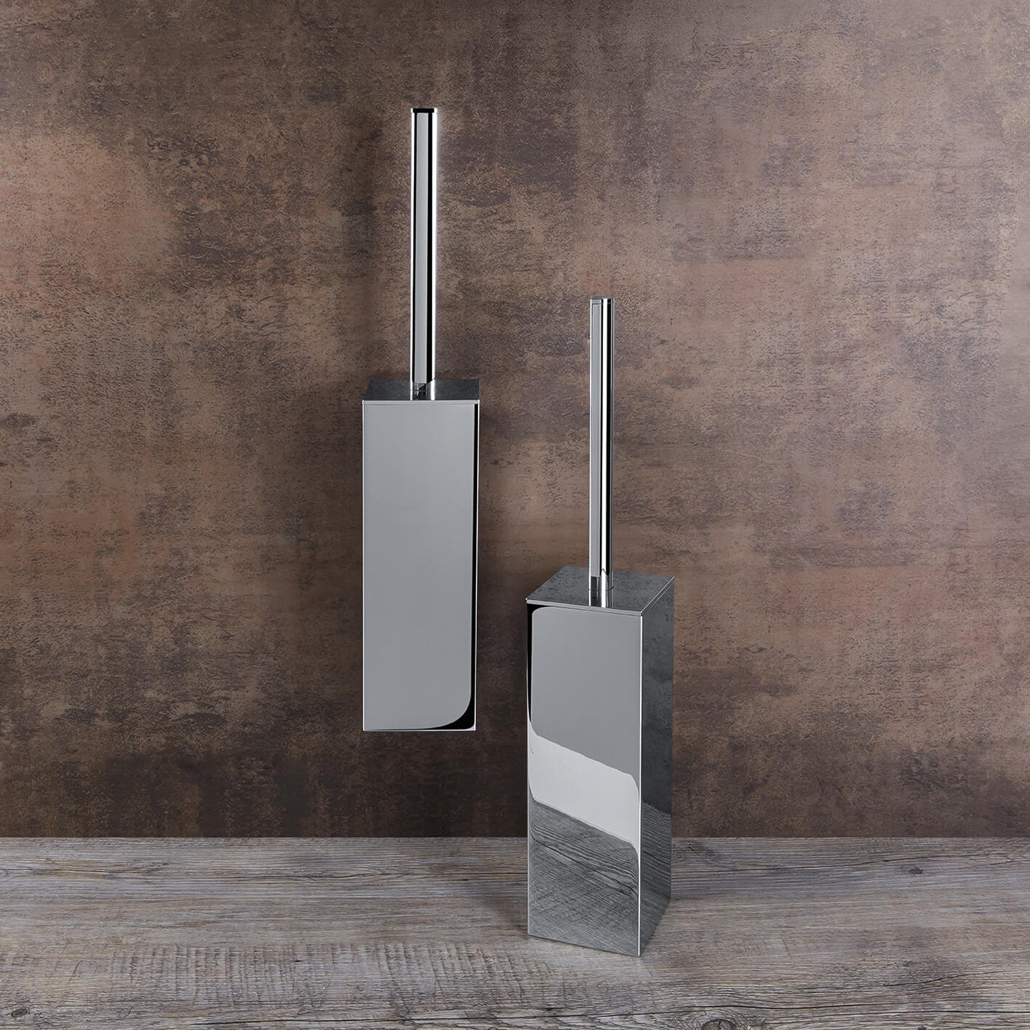 Porta scopino in ottone collezione LulÃ¹ di Colombo Design