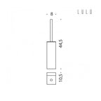 Porta scopino in abs collezione LulÃ¹ di Colombo Design