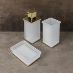 Porta bicchiere d'appoggio in ottone collezione LulÃ¹ di Colombo Design