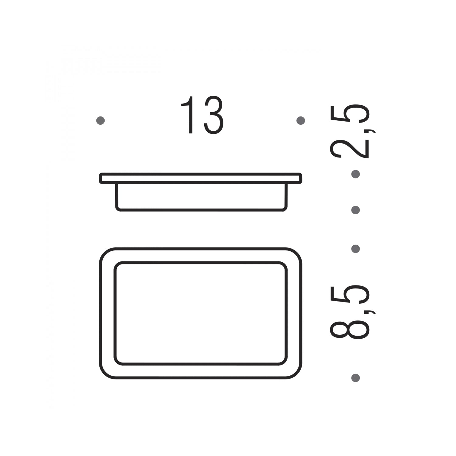 Porta sapone in vetro acidato collezione LulI¹ di Colombo Design