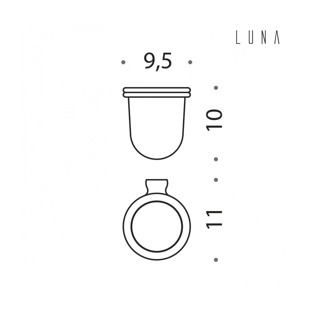 Porta bicchiere in ottone collezione Luna di Colombo Design