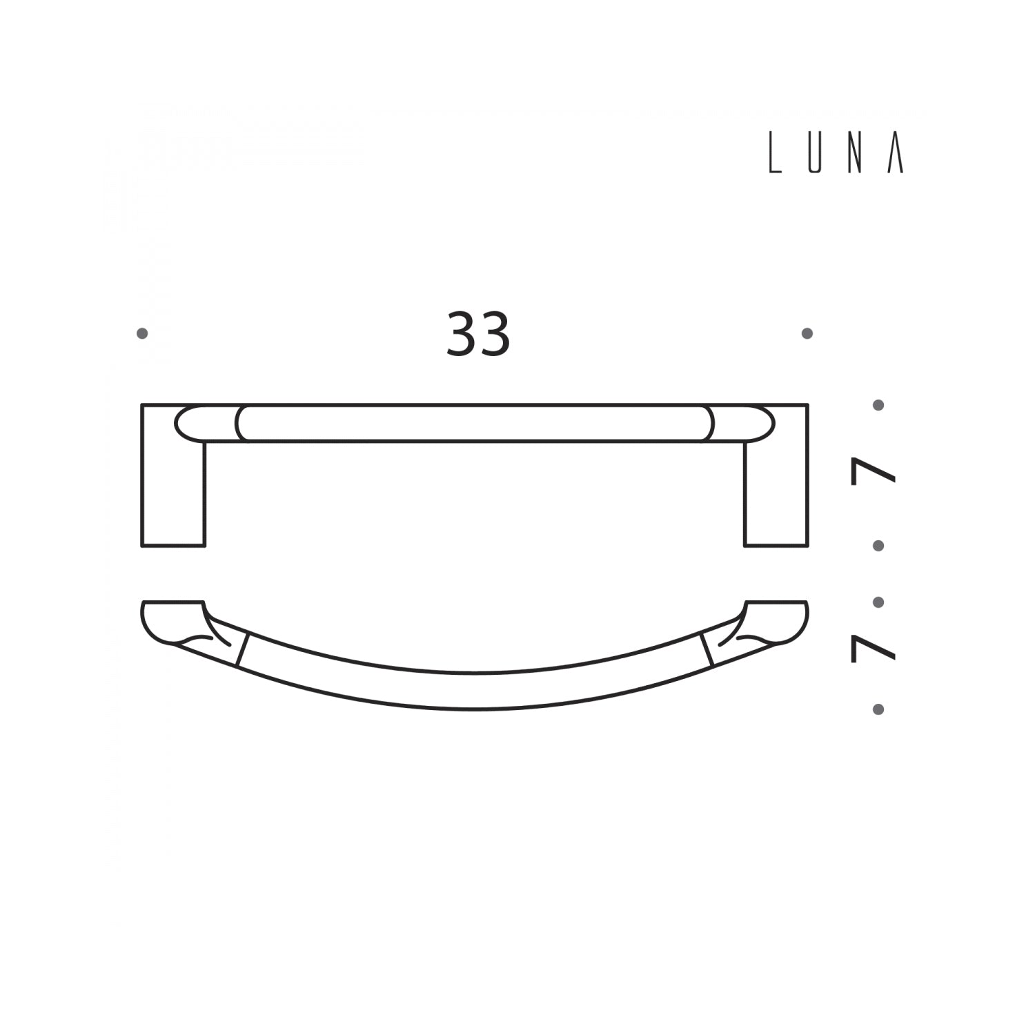 Porta salvietta 33cm in ottone collezione Luna di Colombo Design
