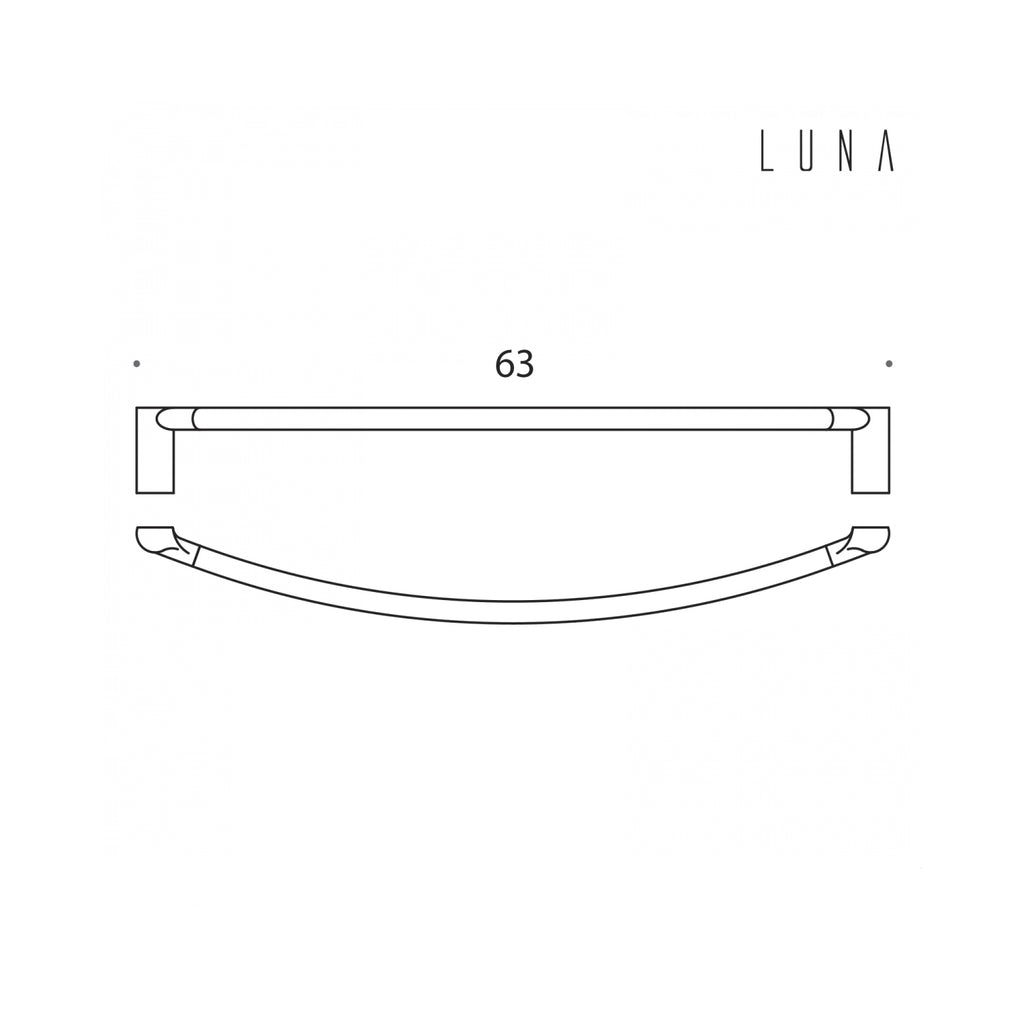 Porta salvietta 63cm in ottone collezione Luna di Colombo Design