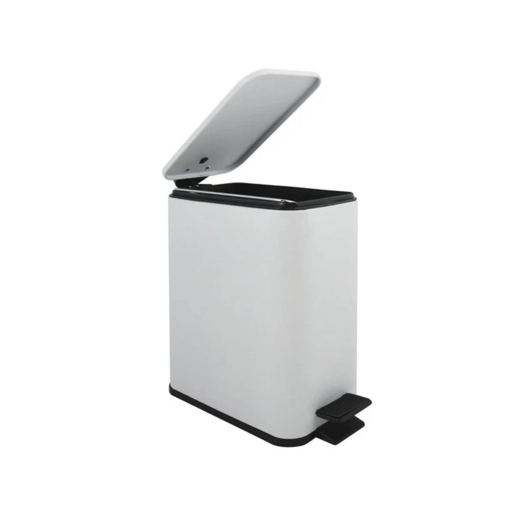 Pattumiera a pedale modello Erik capienza 5 Litri colore bianco opaco