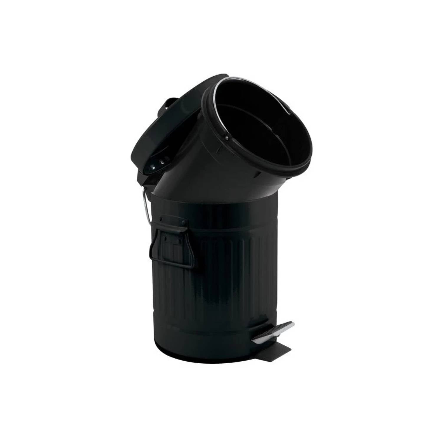 Pattumiera a pedale in acciaio modello Habana capienza 3 litri colore nero