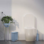 Pattumiera a pedale modello Akira in acciaio capienza 5 Litri colore blu matto