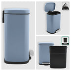 Pattumiera a pedale modello Akira in acciaio capienza 5 Litri colore blu matto