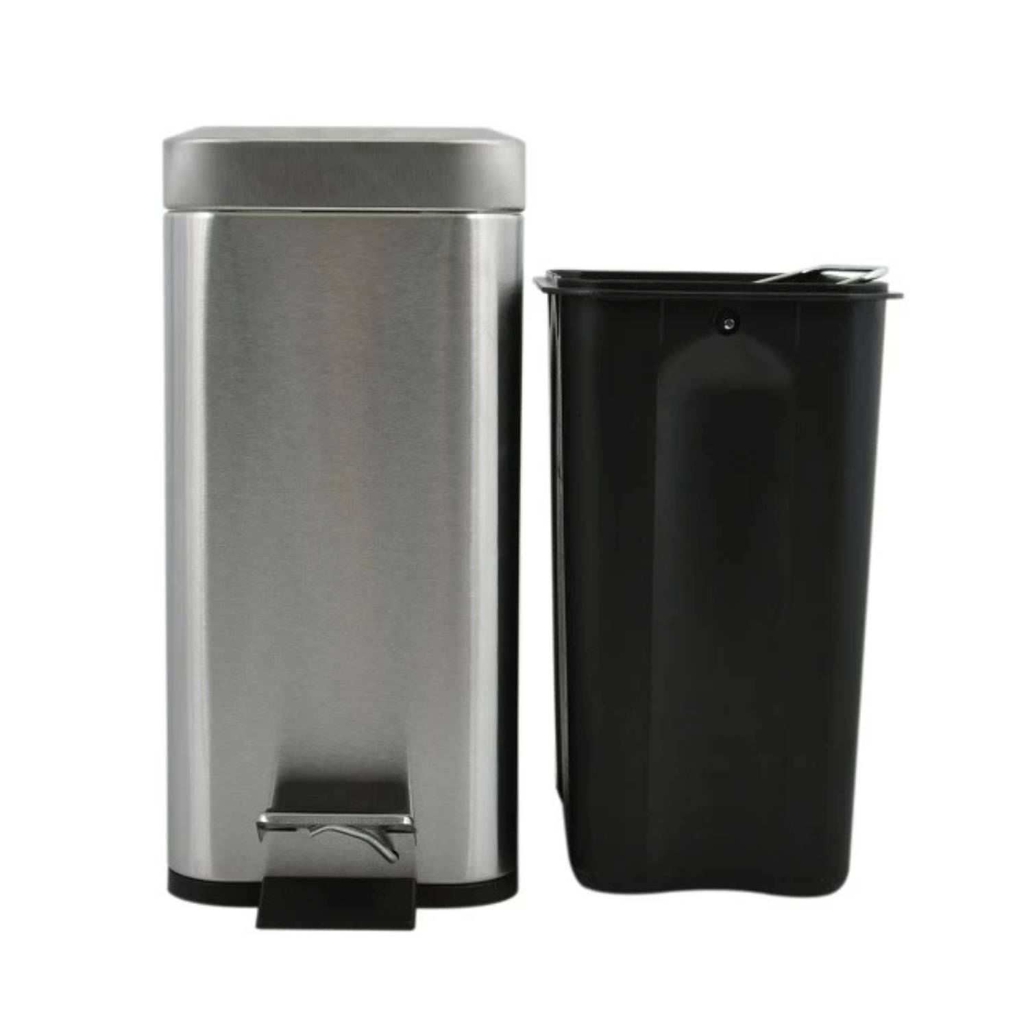 Pattumiera a pedale modello Erik capacitÃ  5 litri  in acciaio inox spazzolato