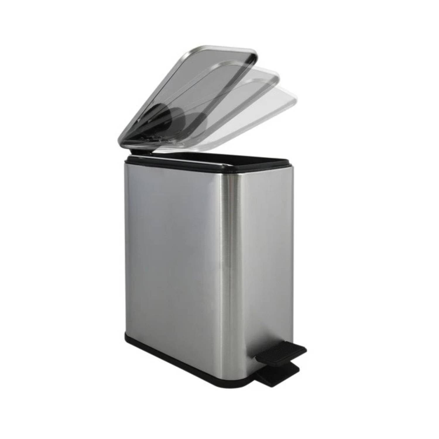 Pattumiera a pedale modello Erik capacitÃ  5 litri  in acciaio inox spazzolato