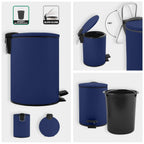 Pattumiera a pedale modello Adelar capienza 3 litri colore blu notte matto