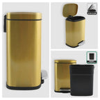 Pattumiera a pedale modello Akira in acciaio capienza 5 litri colore oro