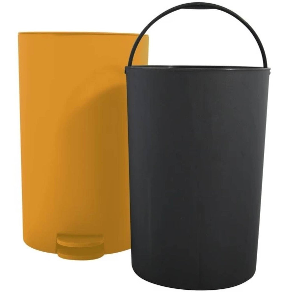 Pattumiera a pedale modello Osaki capienza 3 litri colore zafferano