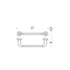 Porta salviette cm 31 in ottone cromato Colombo Design collezione Basic Con fissaggio a tassello e ad incollo con kit opzionale