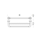 Porta salviette doppio in ottone cromato Colombo Design collezione Basic Con fissaggio a tassello