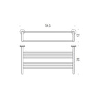 Rack porta salviette in ottone cromato Colombo Design collezione Basic Con fissaggio a tassello