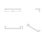 Porta asciugamani a muro in acciaio inossidabile lucido della collezione 'Logic' by Cosmic cm 39