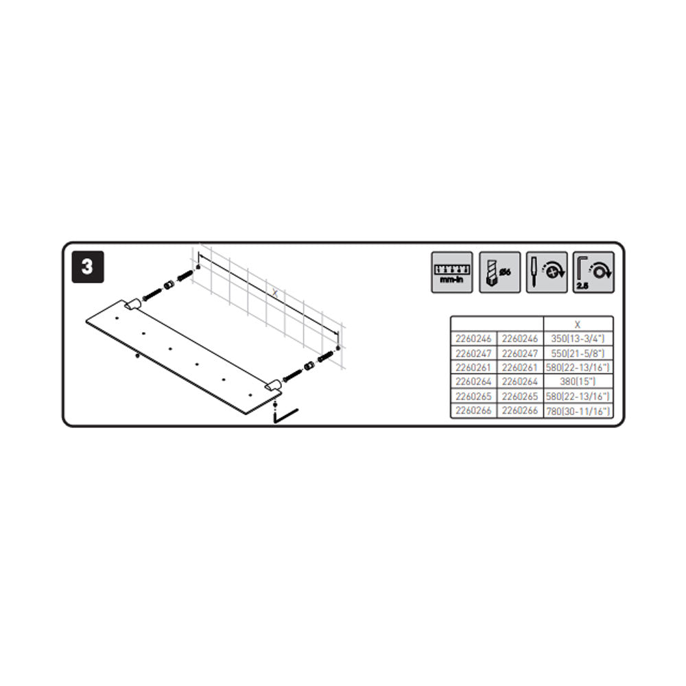Porta asciugamani a muro in acciaio inossidabile lucido della collezione 'Logic' by Cosmic cm 39