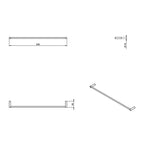 Porta asciugamani a muro in acciaio inossidabile satinato della collezione 'Logic' by Cosmic cm 59