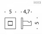 Appenditutto da bagno di forma squadrata Nero Opaco Colombo Design collezione BasicQ Con fissaggio a tassello