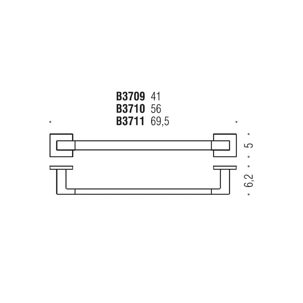 Porta salviette da bagno cm 39
