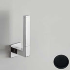 Porta rotolo Verticale di forma squadrata Nero Opaco  Colombo Design collezione BasicQ Con fissaggio a tassello