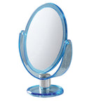 Specchio ovale ingranditore bifacciale di Gedy - Blu